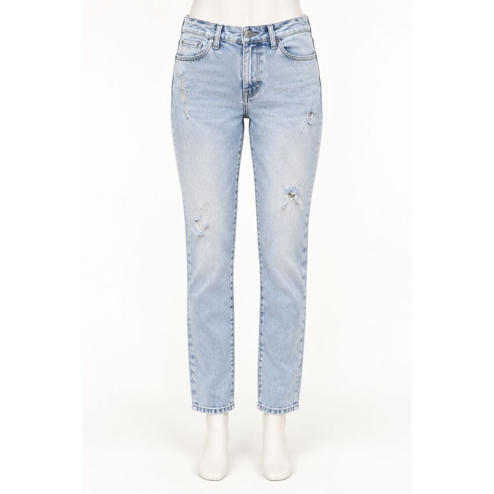 Studio Blue Women’s Jeans Size 27 Light Wash Distressed Skinny Stretch Denim